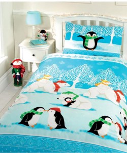 Children's single bedding set CHRISTMAS CUDDLES 135x200