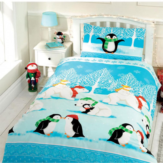 Children's single bedding set CHRISTMAS CUDDLES 135x200