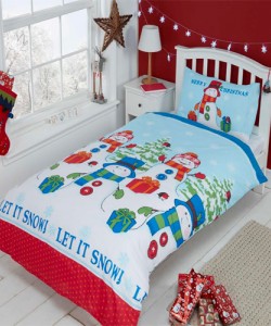 Children's single bedding set LET IT SNOW 135x200