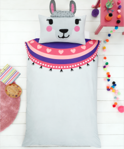 Children's single bedding set LLAMA 137x200