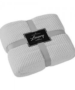 Luxury Throw POPCORN Silver 150x200