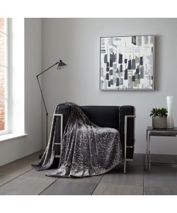 Hrací deka STARS třpytivě antracitová 150x200