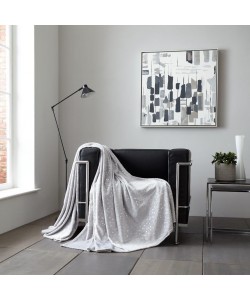 Hrací deka STARS třpytivě šedá 150x200