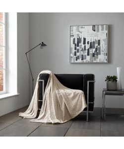 Hrací deka STARS třpytivě béžová 150x200