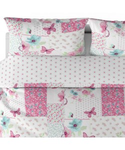 Double Duvet Set DREAM PATCH WORK PINK 200x200