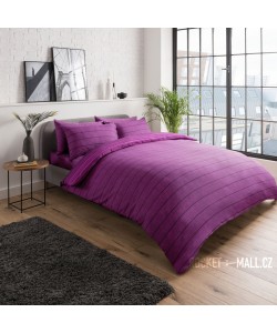 Double duvet set STRIPE PURPLE REVERSIBLE 200x200