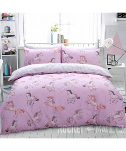 Double Duvet Set PAINTLY UNICORN PINK 200x200