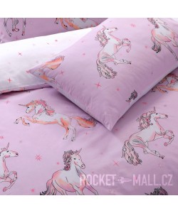 Double Duvet Set PAINTLY UNICORN PINK 200x200