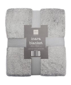 Throw Blanket INARA Glitter Gray 130x170