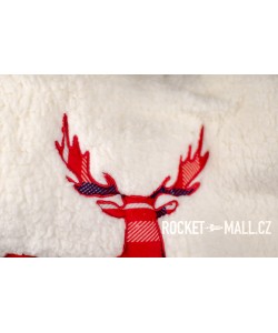 Double Microplush Comforter Set With Deer CREAM 200x200