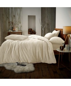 Double Microplush Comforter Set SOFT TEDDY FEEL CREAM 200x200
