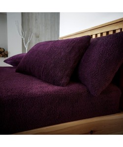 Single Microplush Comforter Set SOFT TEDDY FEEL PURPLE 135x200