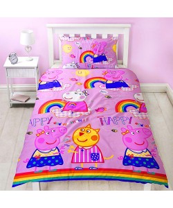 Povlečení pro děti 1-lůžko PEPPA PIG HOORAY 135x200