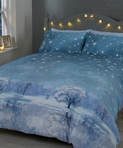 Povlečení na 1-lůžko CHRISTMAS STARRY NIGHTS ICE 135x200