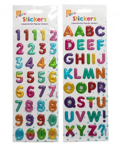 Colourful Alphabet And Numbers Stickers