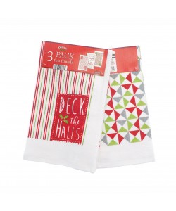 Kitchen towels CHRISTMAS DECK THE HALLS 40x60 3 PCs