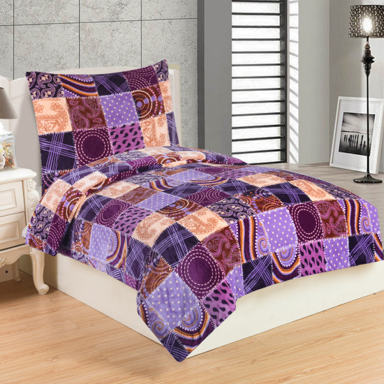Microplush Comforter Set PATCHWORK 140x200