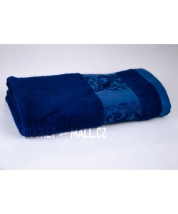 Soft bamboo bath towel ANKARA dark blue 70x140