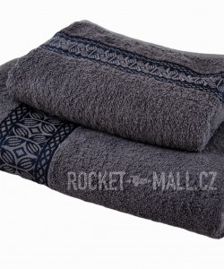 Terry bath towel and hand towel set Florina GREY 70x140 + 50x100