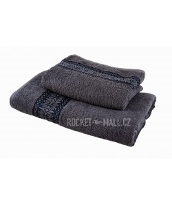 Osuška a Ručník froté Florina ŠEDÁ 70x140 + 50x100