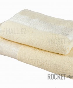 Terry bath towel and hand towel set Florina IVORY 70x140 + 50x100