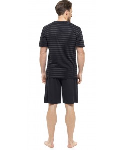 Pánské pyžamo Černé DARK STRIPED