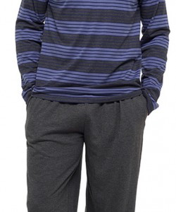 Pánská pyžamo s dlouhým rukávem ŠEDÉ