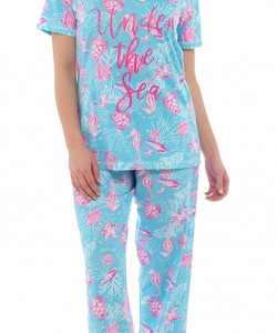 Dámská pyžama s krátkým rukávem UNDER THE SEA