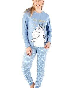 Dámská pyžama s dlouhým rukávem I'M MAGGIE modrá