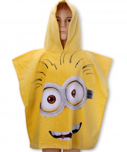 Childrens Hooded Towel Poncho MINIONS 55x110