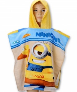 Childrens Hooded Towel Poncho MINIONS STUART 55x110
